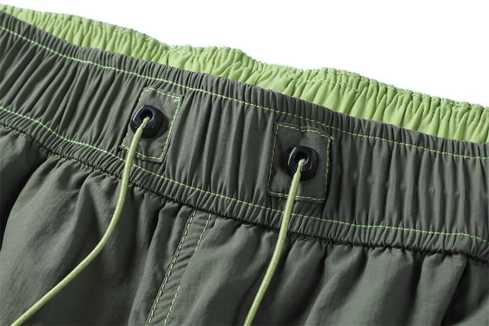 Cargo Work Pants for Men – Wide-Leg Multi-Pocket Utility Trousers with Contrast