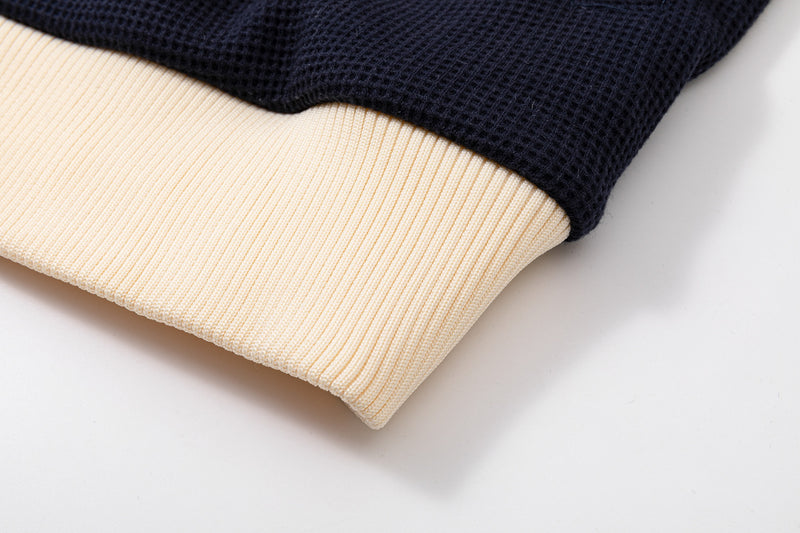 Veste de survêtement en maille gaufrée Nast Club avec logo brodé et manches rayées