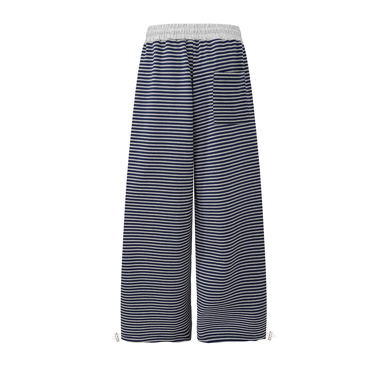 Pantalon de jogging wide leg rayé avec imprimé notes de musique et poches cargo