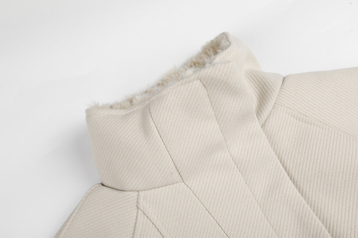 Men's Oversized Bomber Jacket with Sherpa Collar – Padded Winter Coat