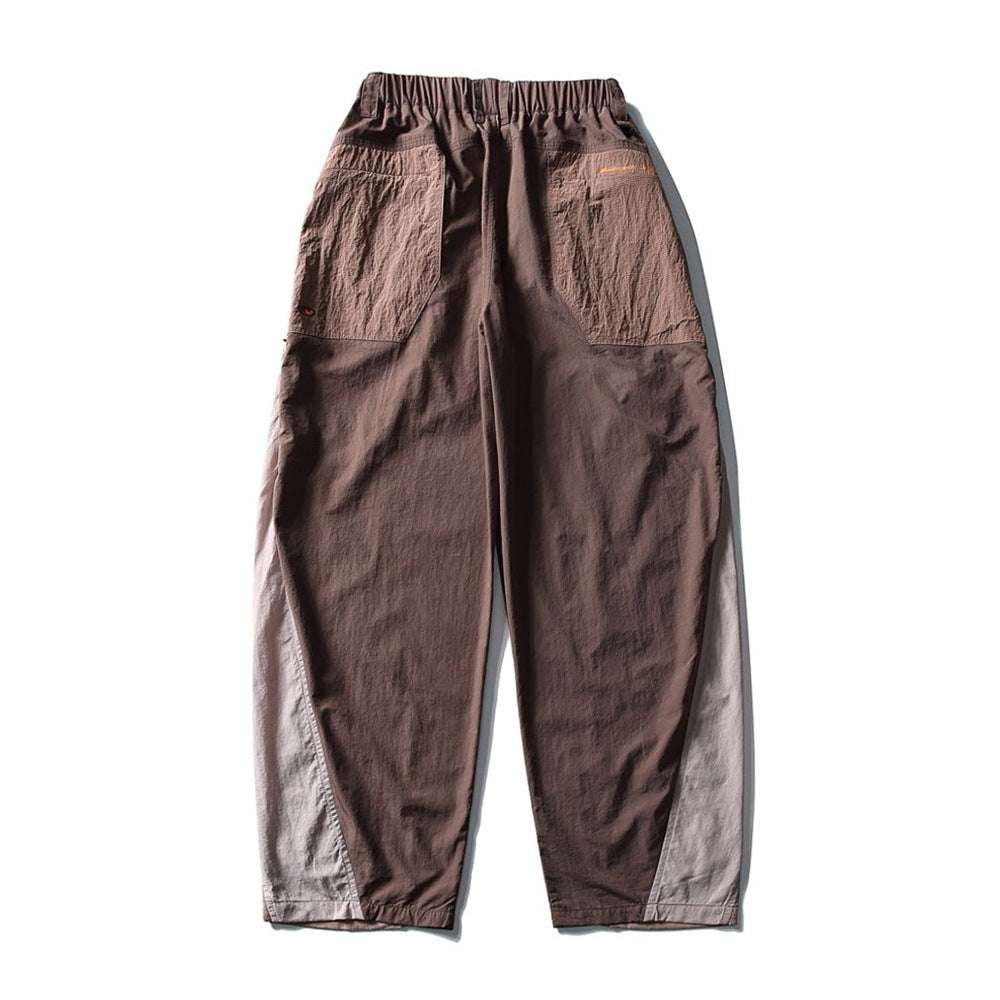 Wide-Leg Colorblock Track Pants – Relaxed Fit Outdoor Sport Trousers