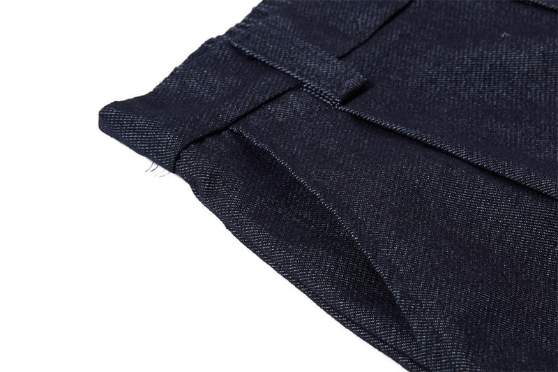 Wide-Leg Pleated Cropped Shorts with Belt – Men's Relaxed Fit