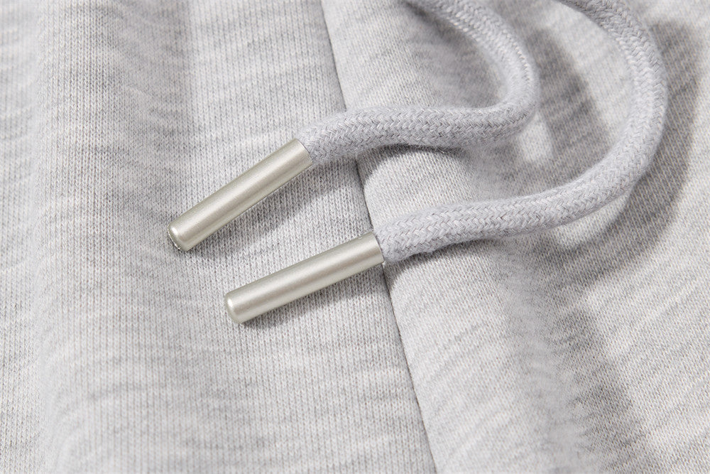 Oversized Zip-Up Hoodie Men – Rope Lace Detail Wide-Leg Sweatpants Set