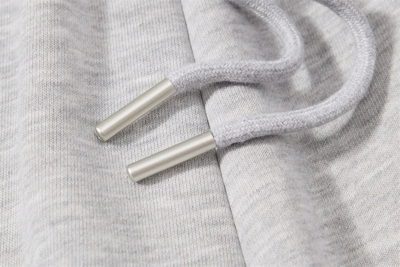 Oversized Zip-Up Hoodie Men – Rope Lace Detail Wide-Leg Sweatpants Set