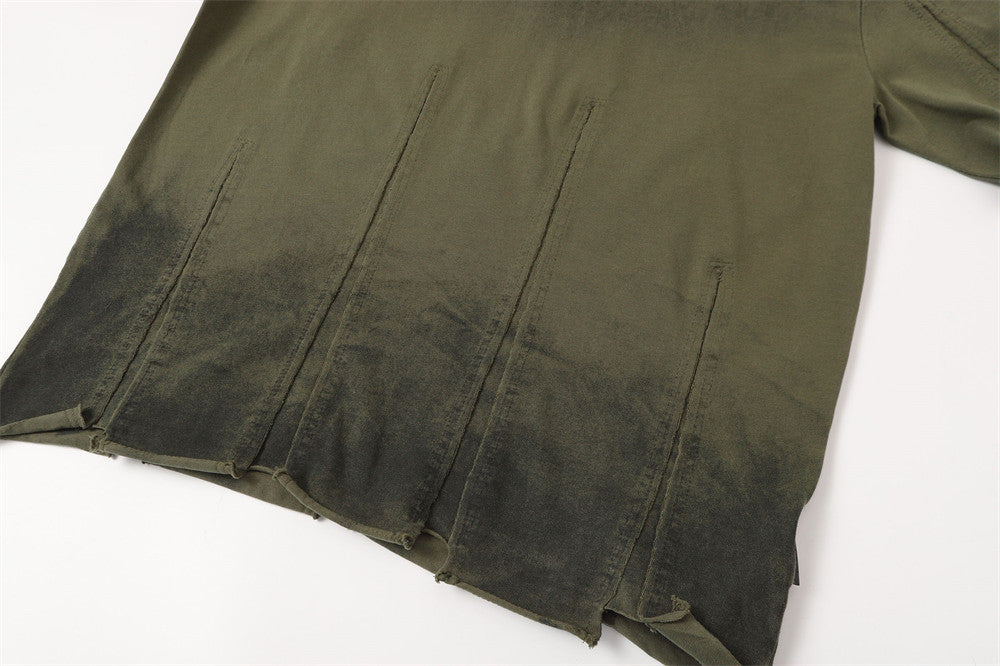 Acid Wash Oversized Distressed T-Shirt | Punk Deconstructed Raw Edge Streetwear