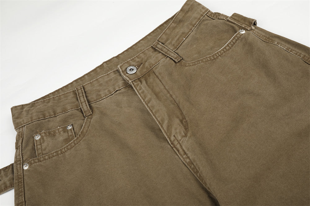 Wide-Leg Barrel Jeans – Men's Oversized Punk Vintage Washed Curved Silhouette