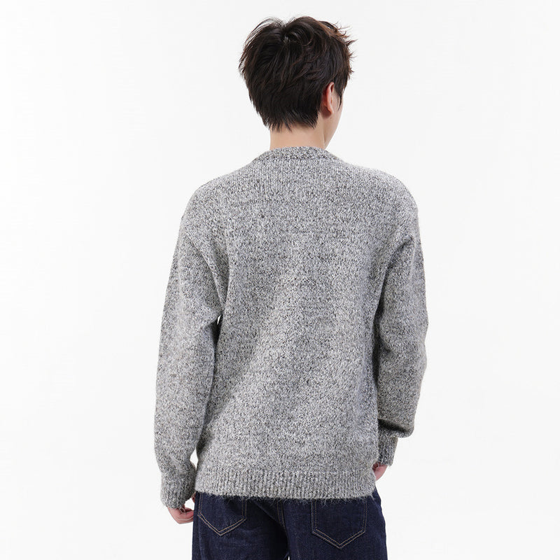 Pull homme demi-zip – Maille chinée et coupe décontractée