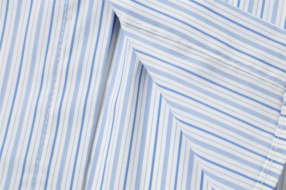 Striped Hooded Long-Sleeve Shirt – Relaxed Fit Button-Up