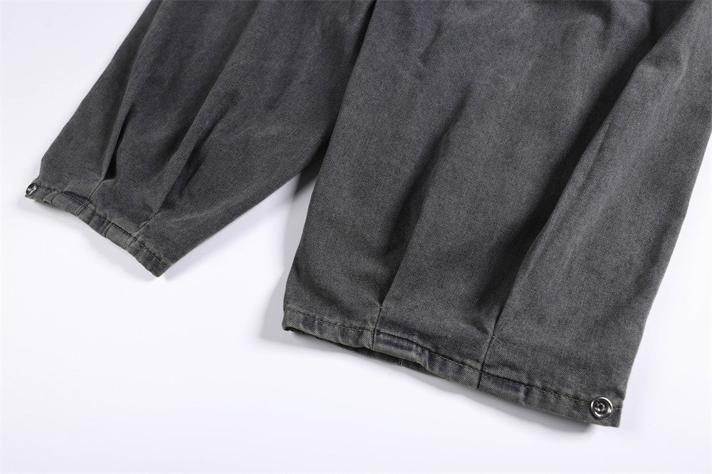 Wide-Leg Balloon Jeans – Acid-Washed Vintage Parachute Silhouette