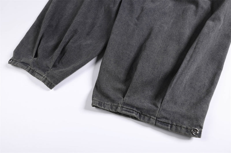 Wide-Leg Balloon Jeans – Acid-Washed Vintage Parachute Silhouette