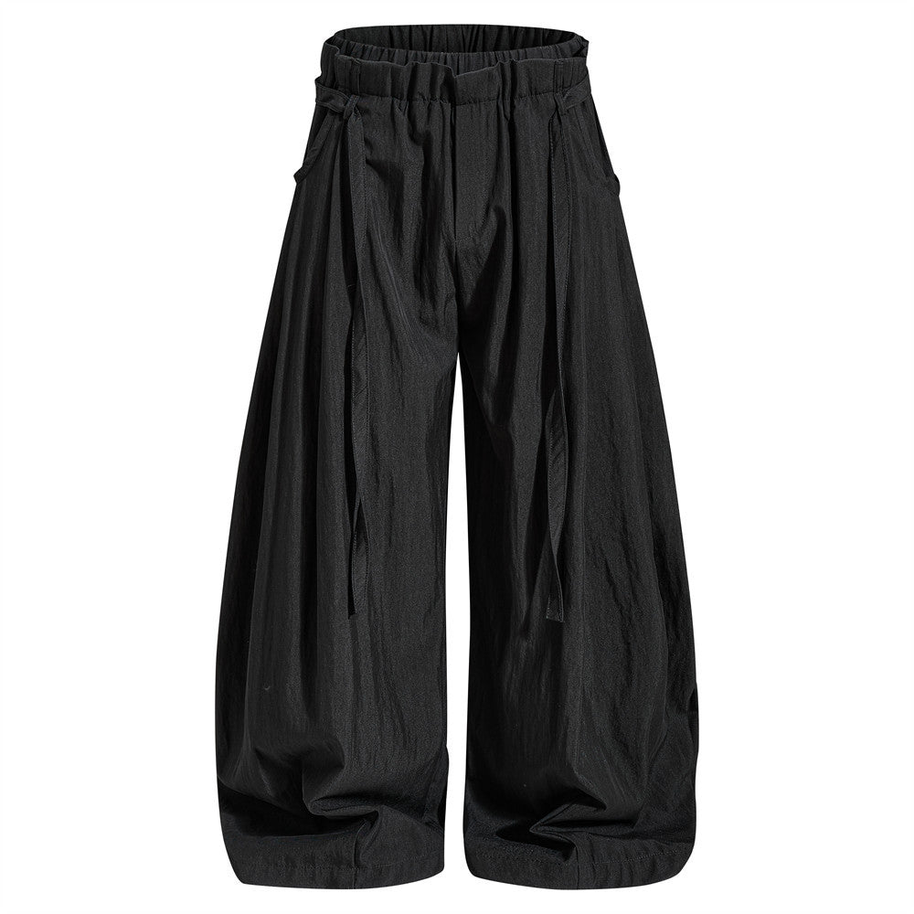 Hose mit weitem Bein und Bundfalten – Herrenhose mit elastischem Bund und Ballon-Schnitt