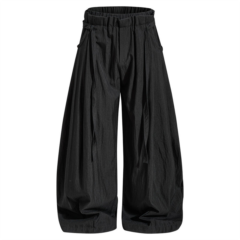 Hose mit weitem Bein und Bundfalten – Herrenhose mit elastischem Bund und Ballon-Schnitt