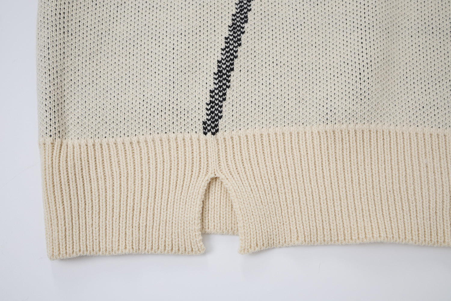Pull homme col rond oversize en maille jacquard étoile effet usé