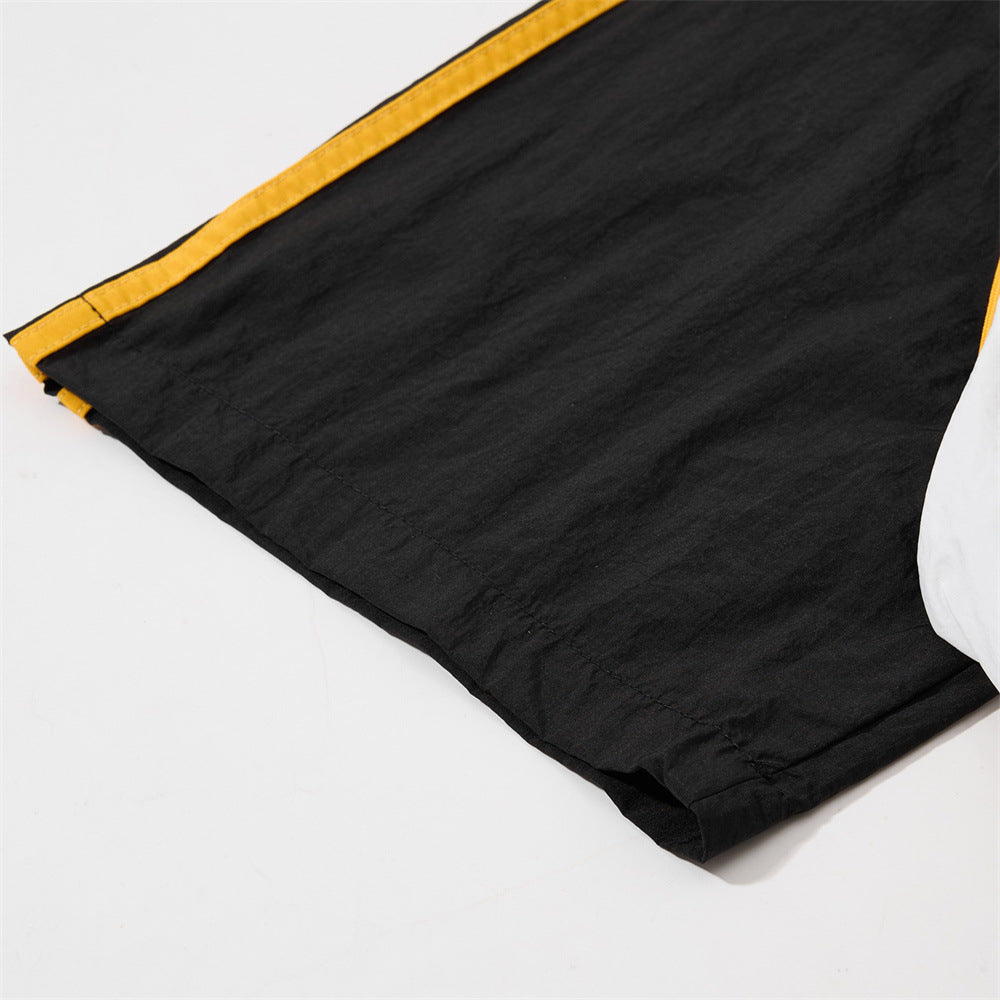 Mafa Racing Zip-Up Short Sleeve Track Jacket – Streetwear Colorblock Sport Top