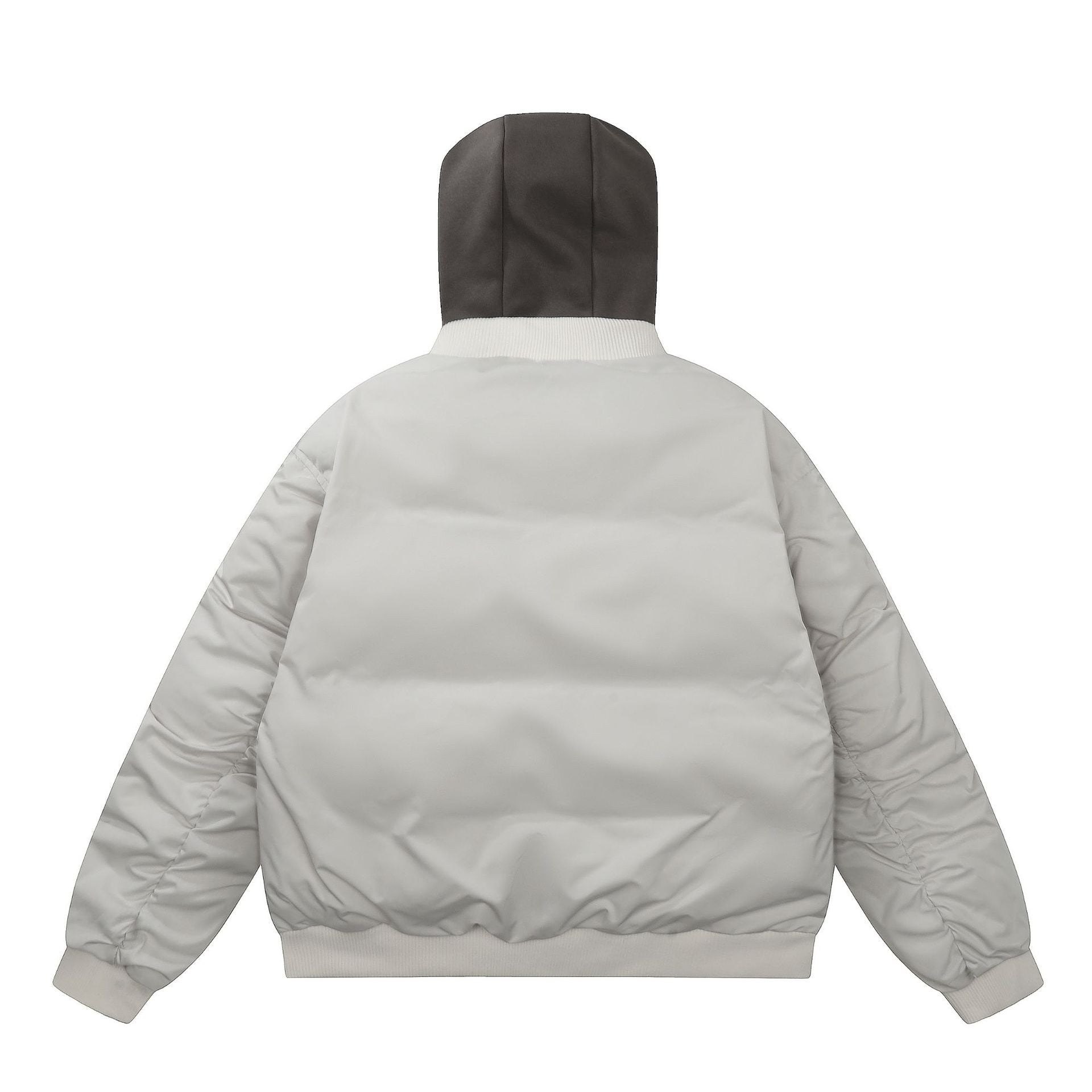 Chaqueta bomber con capucha extraíble y forro polar en capas – Abrigo acolchado de invierno