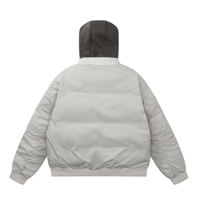 Chaqueta bomber con capucha extraíble y forro polar en capas – Abrigo acolchado de invierno