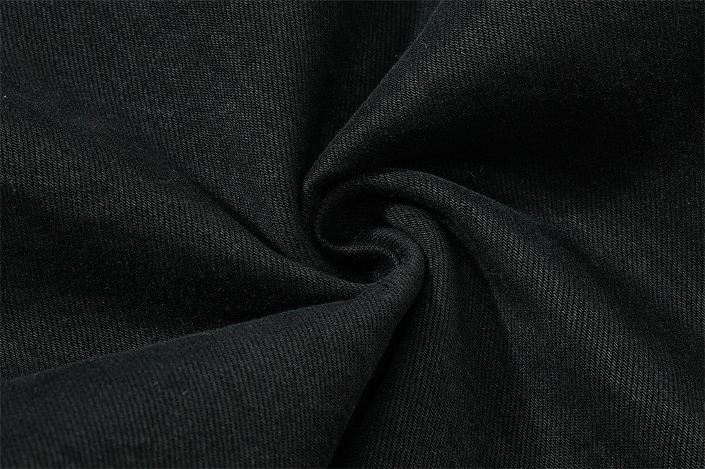 Wide-Leg-Carpenter-Jeans – Herrenjeans aus gewaschenem Denim mit asymmetrischer Knopfleiste und Utility-Details