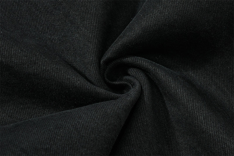 Wide-Leg-Carpenter-Jeans – Herrenjeans aus gewaschenem Denim mit asymmetrischer Knopfleiste und Utility-Details