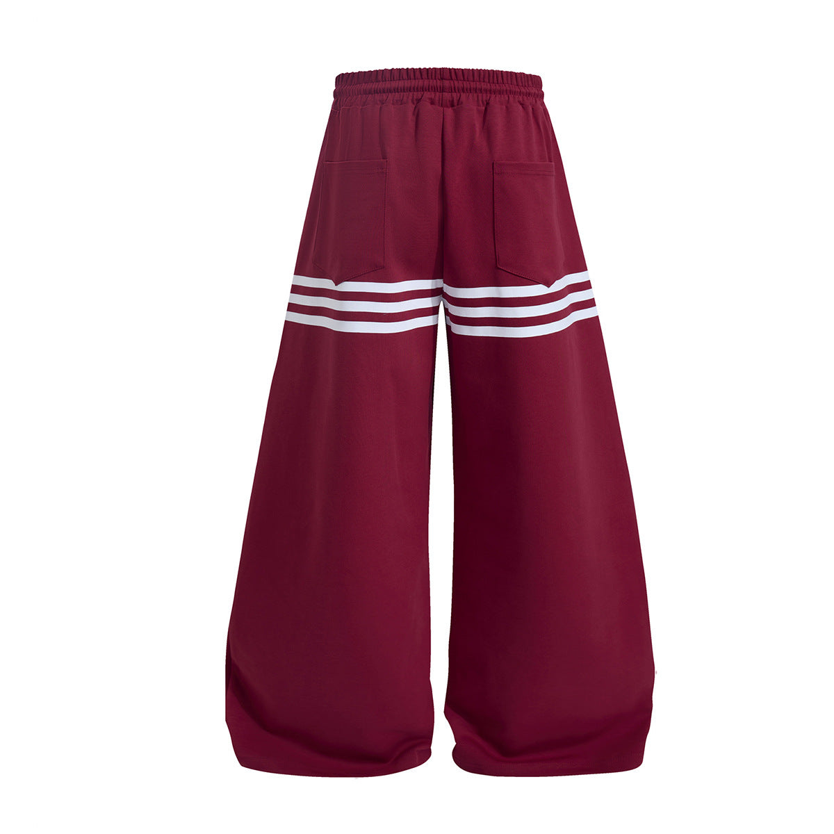 Wide Leg Sweatpants with Stripe & Mellifluous Graphic Print