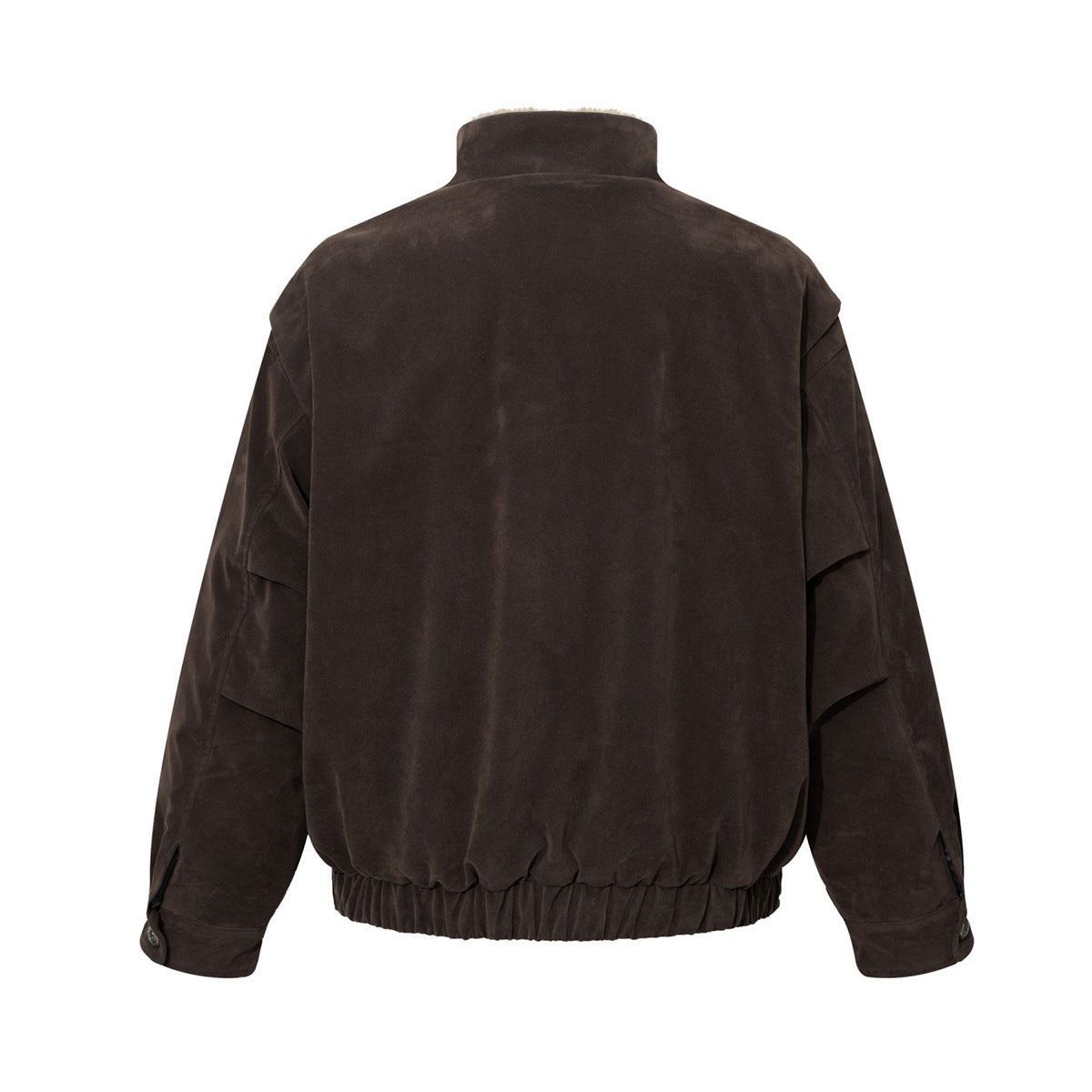 Herren-Doppelreiher – Vintage-Military-Bomberjacke mit Sherpa-Kragen