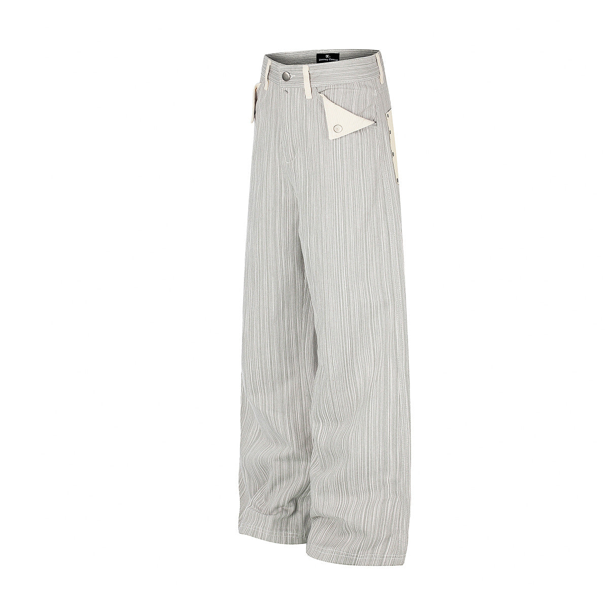 Wide-Leg-Jeans mit Streifen und Barock-Kontrasttaschen – Relaxed Fit