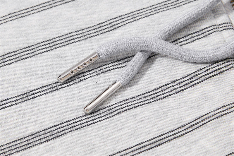 Striped Zip-Up Hoodie – Oversized Relaxed Fit Full-Zip Sweatshirt