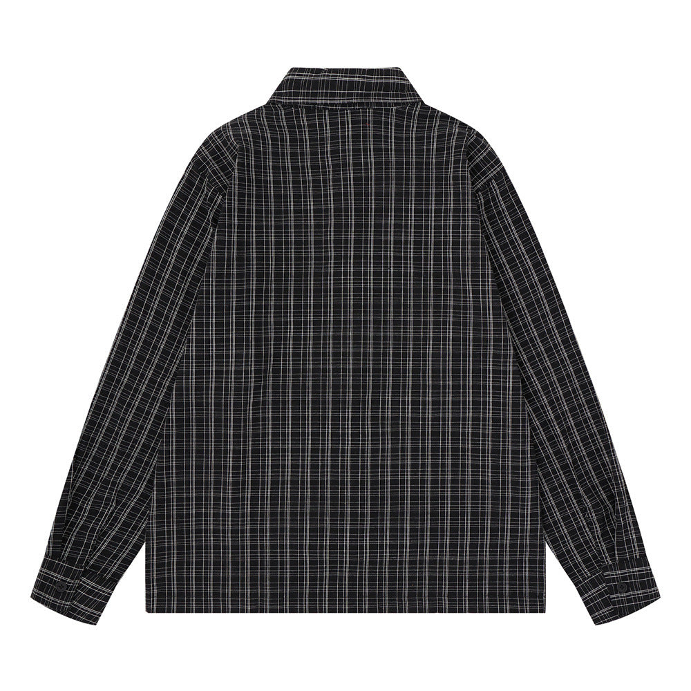 Chemise homme à carreaux manches longues avec imprimé graphique Savage Base Mugshot