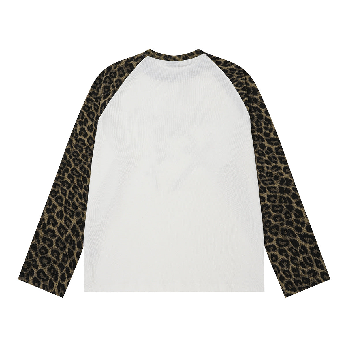 Langarm-Raglan-Shirt mit Leopardenärmeln und Gothic-Kreuz-Print