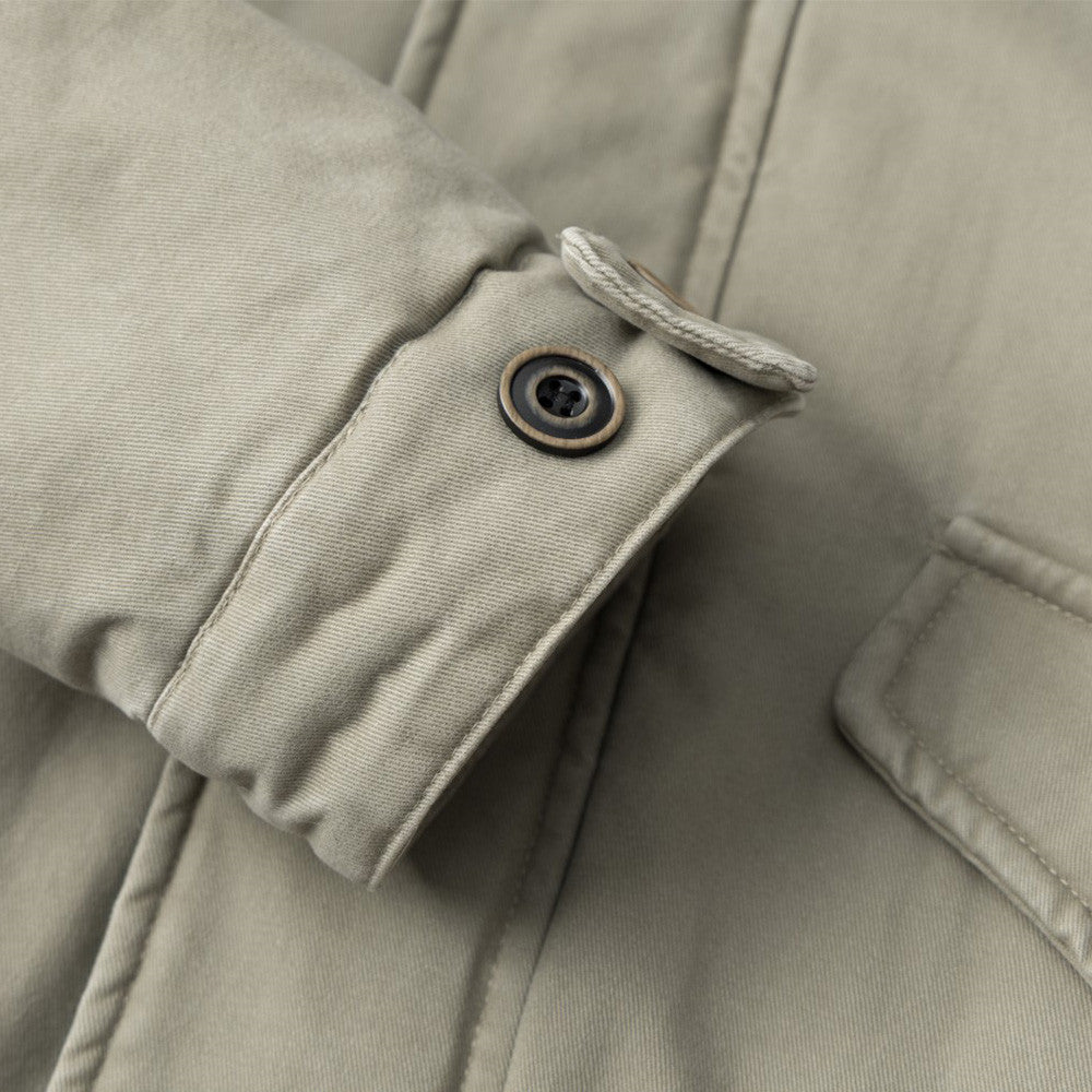 Men's Retro Bomber Jacket with Faux Fur Collar, Padded Winter Coat