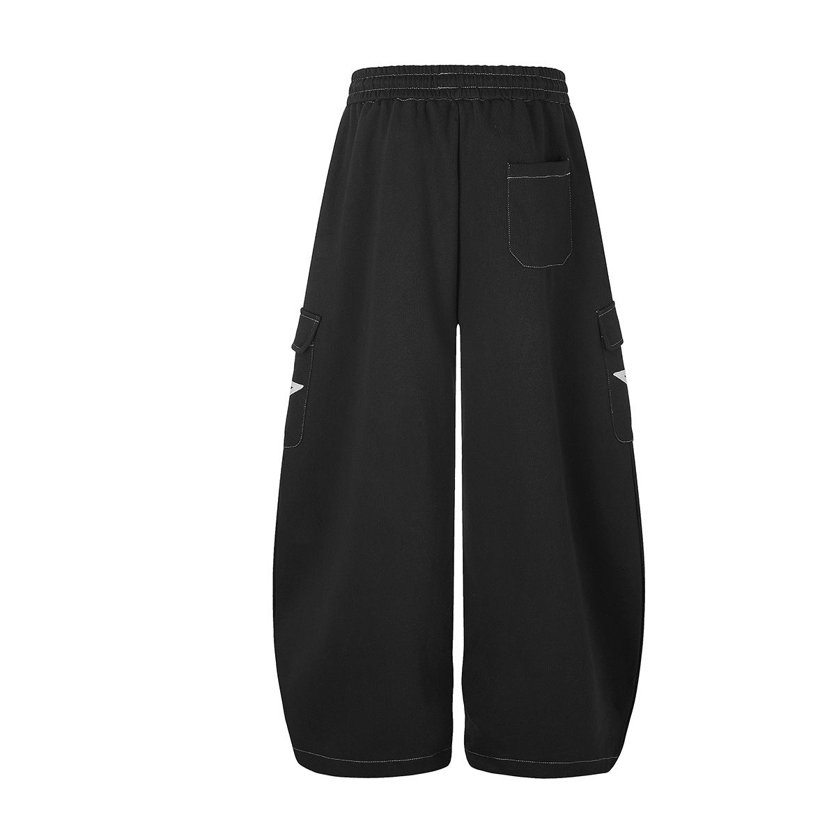 Pantalon cargo de survêtement baggy brodé d’étoiles – Pantalon à jambes larges et cordon