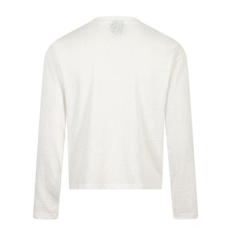Long Sleeve T-Shirt with Abstract Jazz Musician Print – Crew Neck