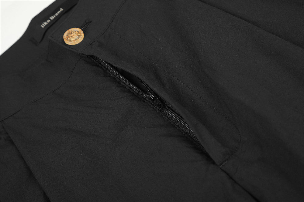 Wide-Leg Pleated Trousers – High-Street Drape Fit Pants