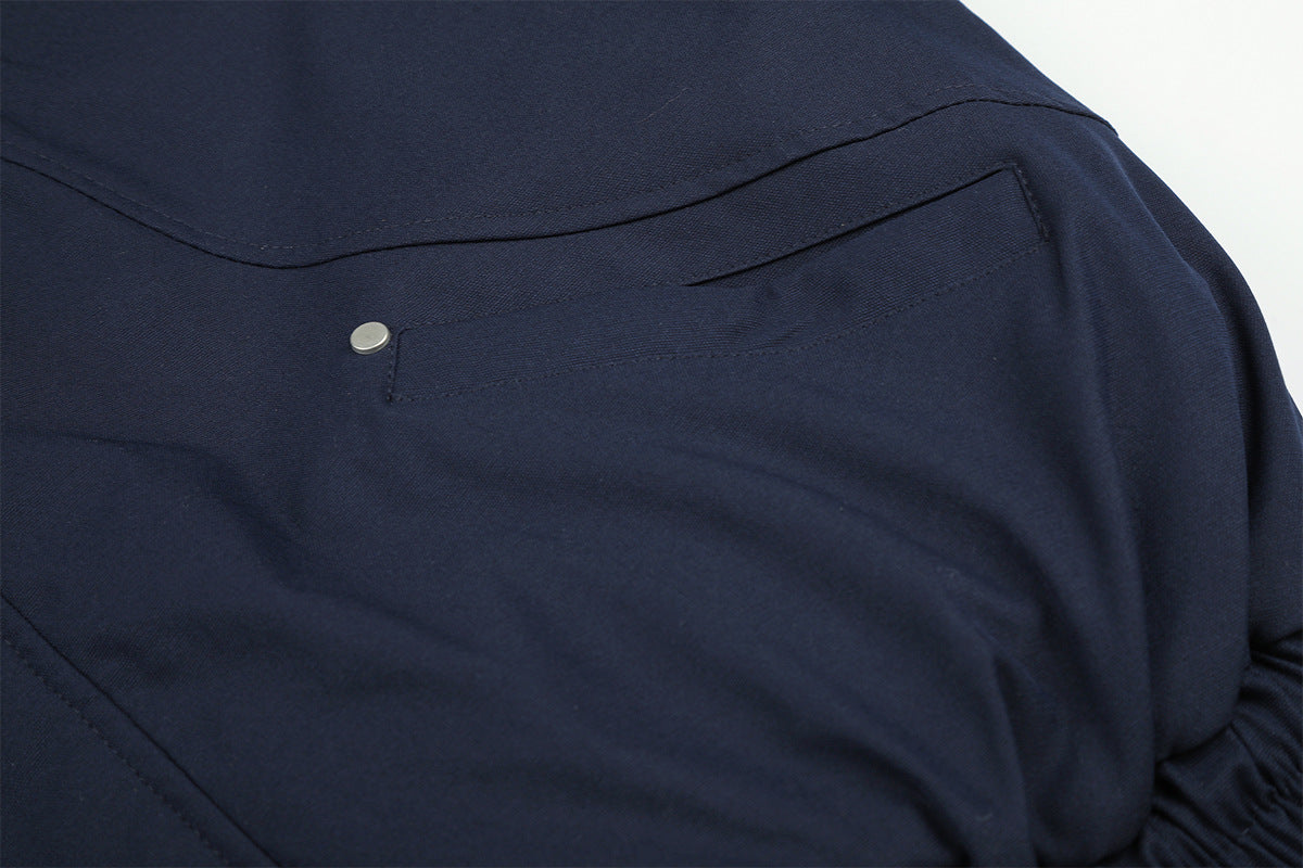 Chaqueta bomber acolchada para hombre con cuello de pelo sintético – Estilo universitario vintage americano