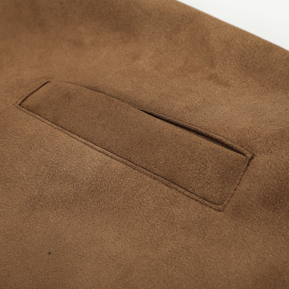 Veste zippée à capuche 2-en-1 – Extérieur effet daim et doublure polaire léopard