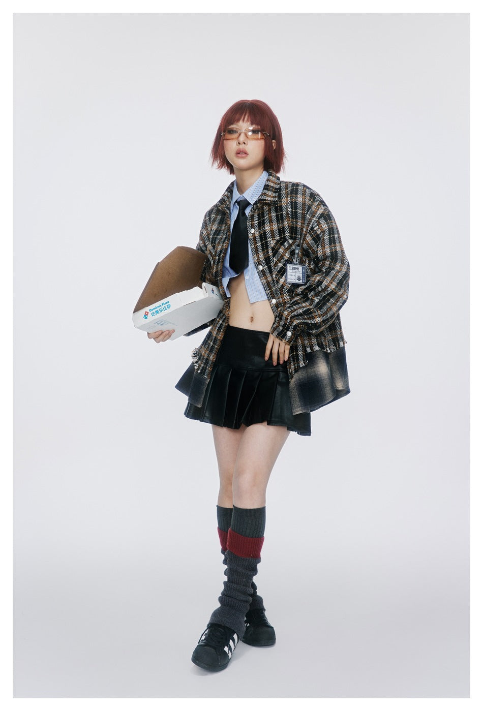 Vintage Plaid Patchwork Fringe Jacket – Oversized Unisex Overshirt