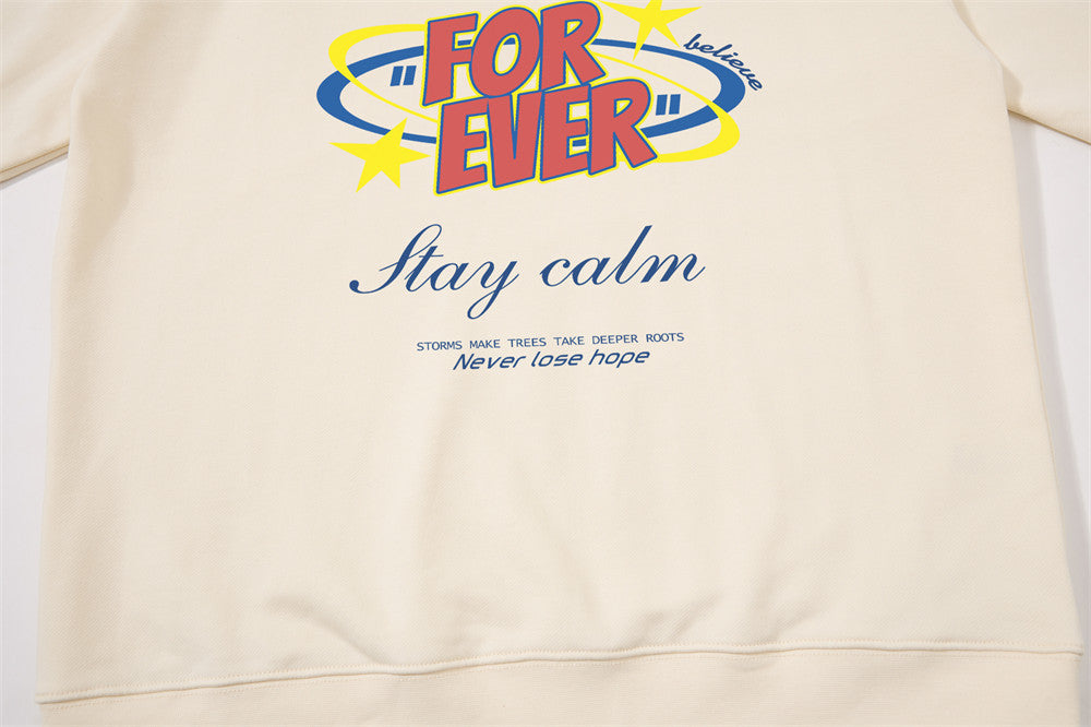 Forever Believe Graphic Print Crewneck Sweatshirt – Oversized Streetwear