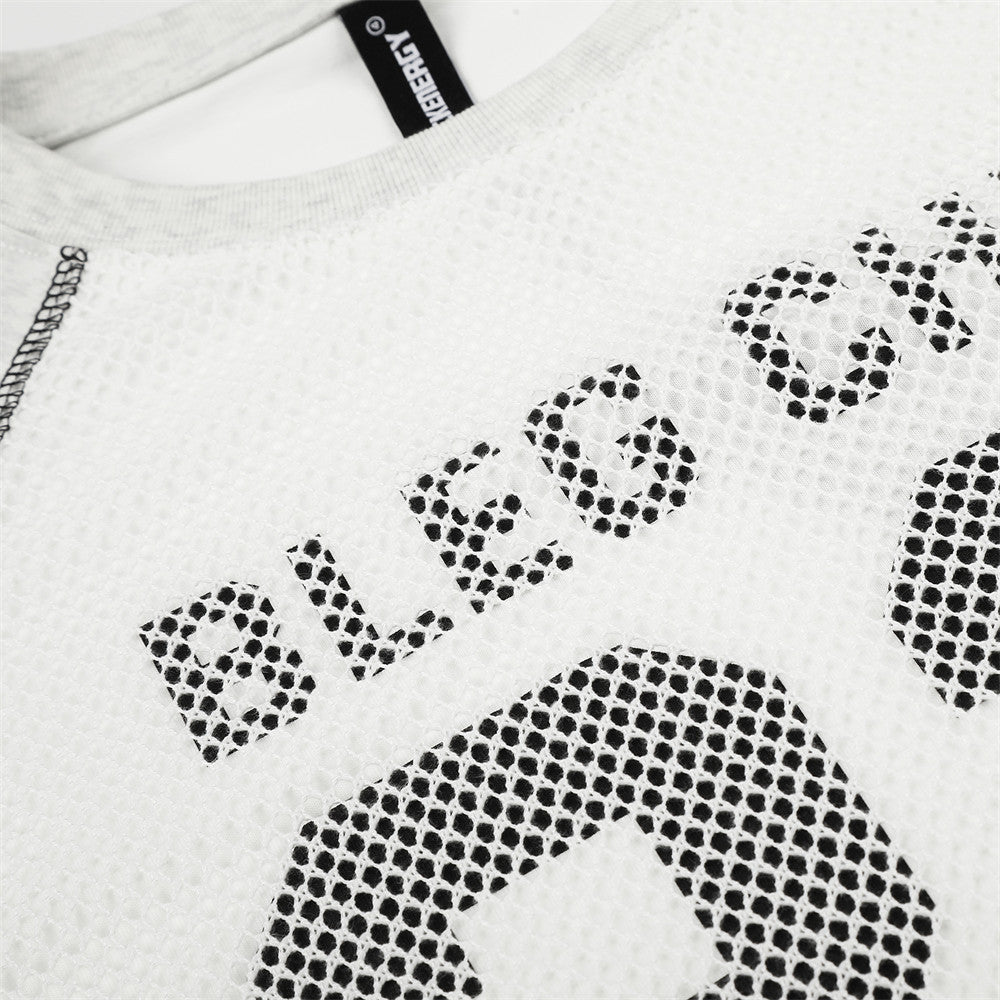 Men's Long Sleeve Tee Shirts – Number 23 Mesh Graphic Raglan Top