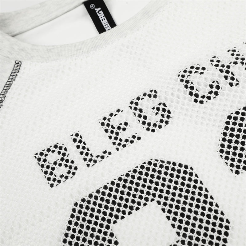 Men's Long Sleeve Tee Shirts – Number 23 Mesh Graphic Raglan Top