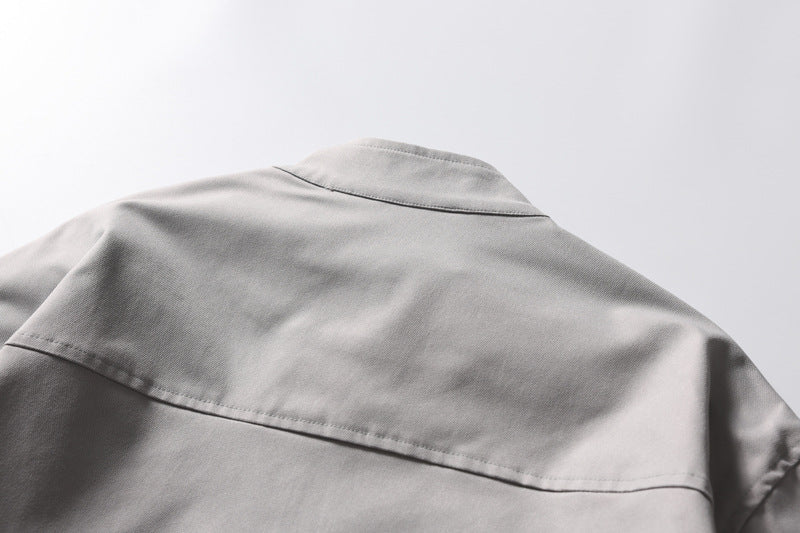 Multi-Zip Stand Collar Oversized Jacket – Relaxed Fit Streetwear Blouson