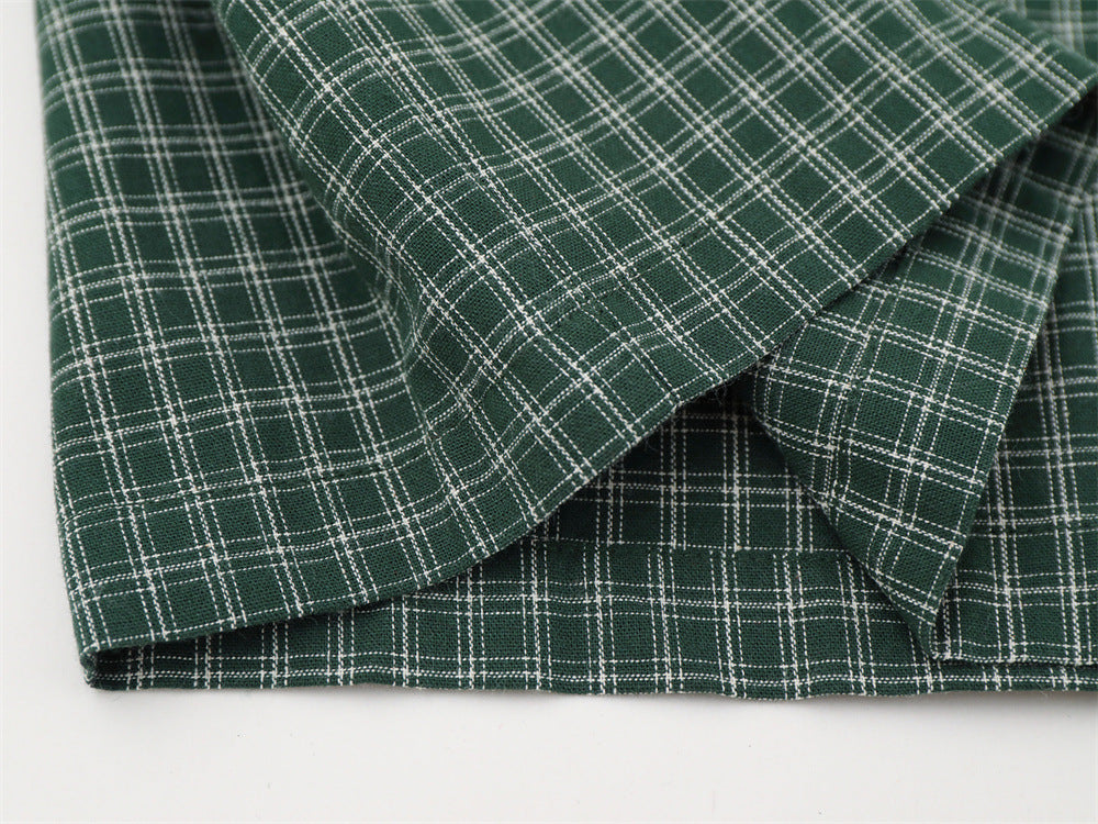 Men's Oversized Plaid Graphic Button-Up Shirt – Vintage Distressed Print Long