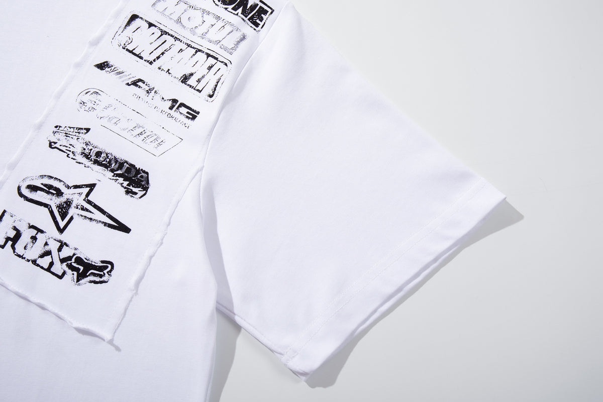 Oversized Motorsport Logo Patch T-Shirt – Streetwear Graphic Tee