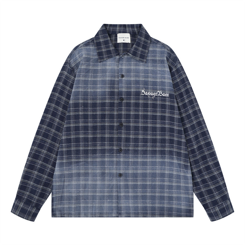 SEAKOFF Plaid Oversized Long Sleeve Shirt – Vintage Washed Flannel
