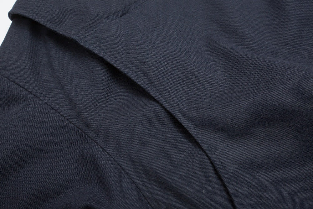 Oversized Hooded Bomber Jacket with Sherpa-Lined Hood & Decorative Buttons