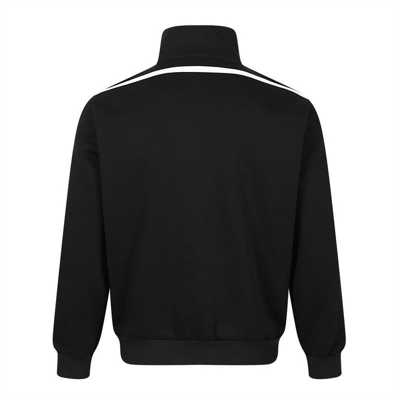 Track Jacket Mock Neck Full-Zip with Stripe Detail & Star Embroidery
