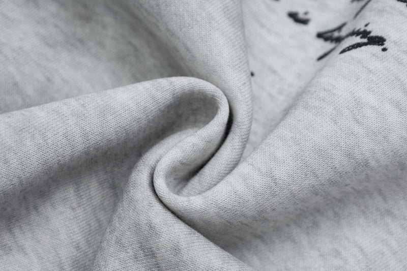Hoodie mit Gothic-Schriftzug und Reißverschluss – Gewaschener Vintage-Dark-Style