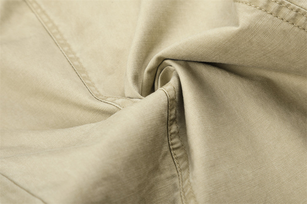 Wide-Leg Cargo Pants – Multi-Pocket Straight-Fit Workwear Trousers