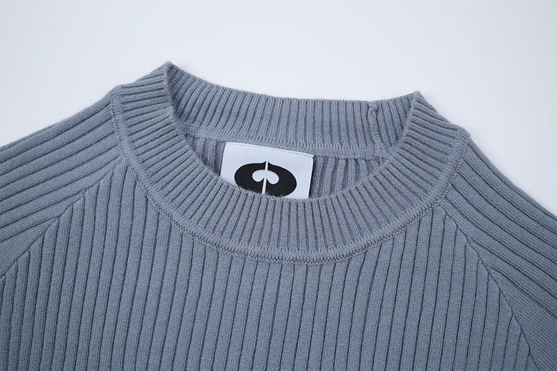 Men's Slim-Fit Ribbed Knit Crewneck Sweater