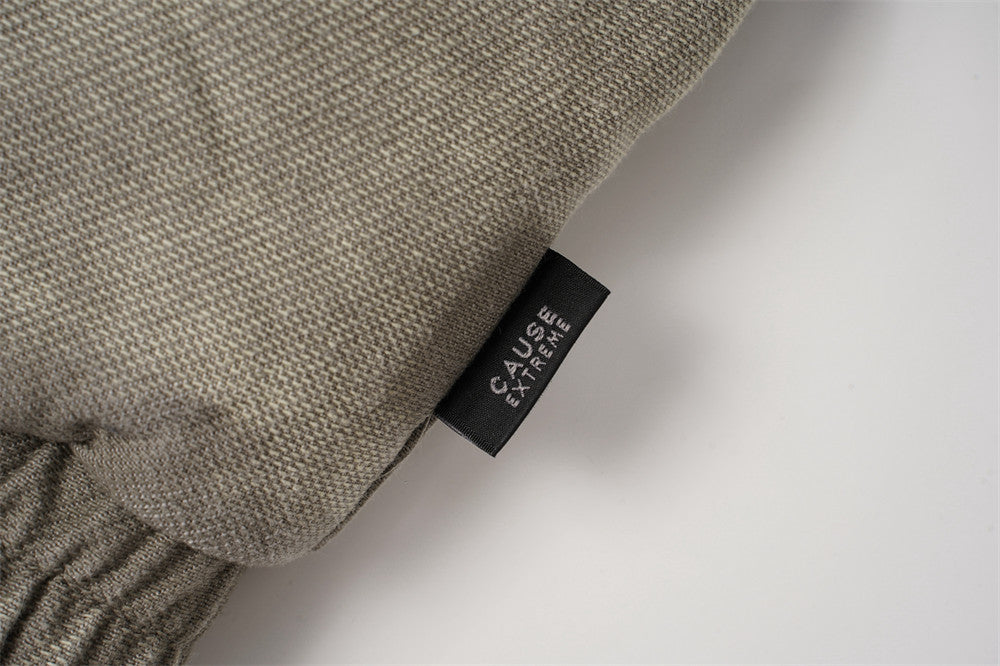 Veste à capuche zippée en patchwork délavé à l'acide – Bomber oversize bicolore à coutures effilochées