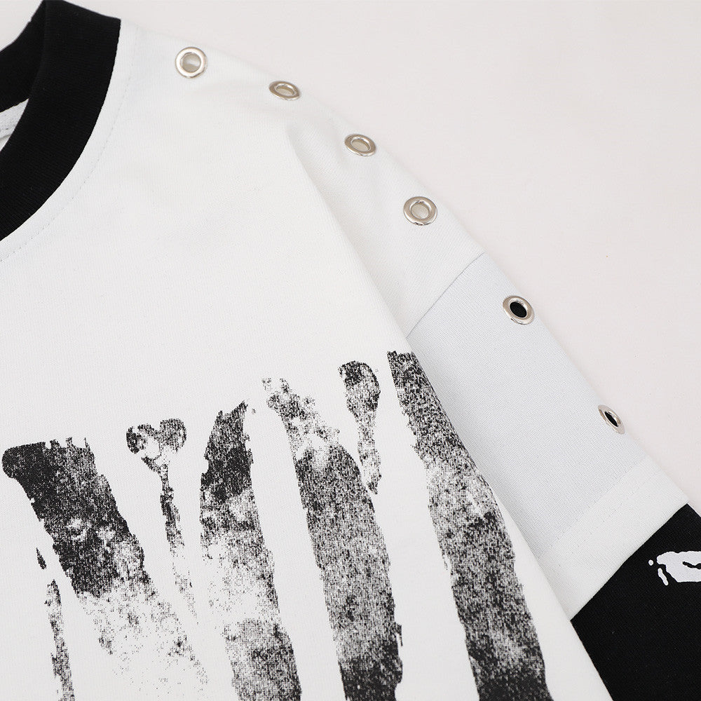 Men's Long Sleeve Colorblock Graphic Tee – Will Not Alter Skicen Club Print with