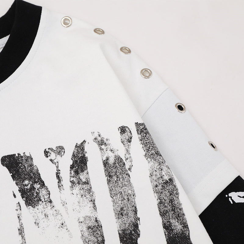 Men's Long Sleeve Colorblock Graphic Tee – Will Not Alter Skicen Club Print with